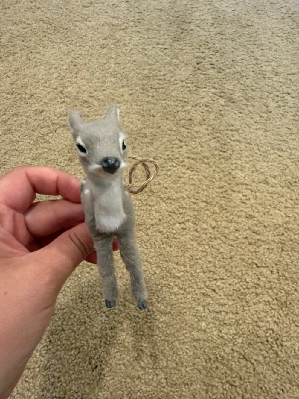 Target Gray and White Felt Fawn Ornament